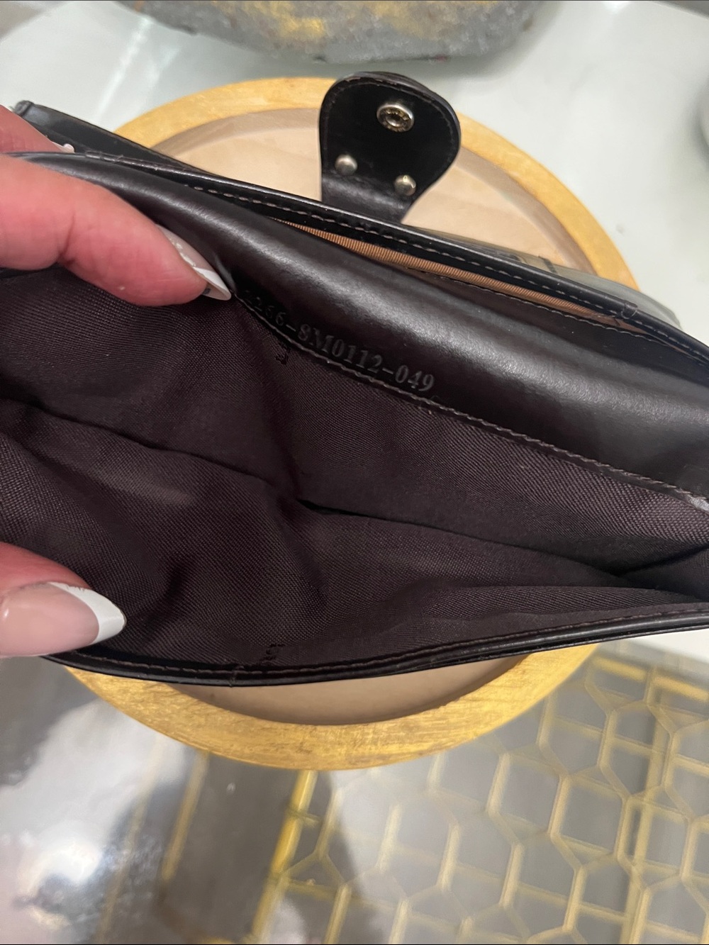 Fendi Brown Zucca Monogram Continental Wallet with Dark Trim - Picture 6 of 7